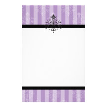 Purple Flourish Stationery Design