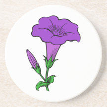 Purple Flower Beverage Coasters