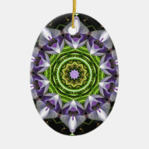 Purple Flower Christmas Tree Ornament