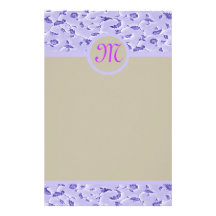 Purple Flower Custom Stationery
