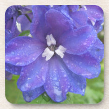 Purple flower drink coasters