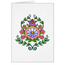 Purple Flower Fantasy Greeting Cards