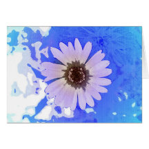 Purple flower greeting card
