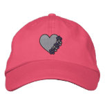 Purple Flower Heart Embroidered Hat embroidered hats