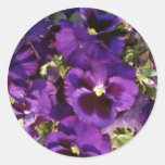 Purple Flower In Park Round Sticker