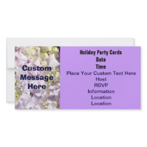 Purple  Flower Invitation Cards Hydrangea Floral