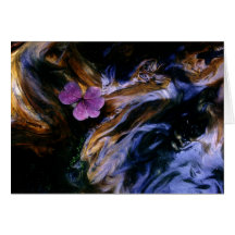 Purple Flower on Redwood Burl Cards