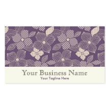 Purple Flower Pattern Business Card