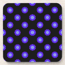 purple flower pattern coaster