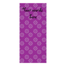 Purple flower pattern customized rack card