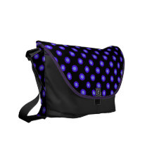 purple flower pattern messenger bags