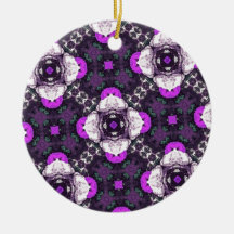 Purple Flower Pattern Ornament