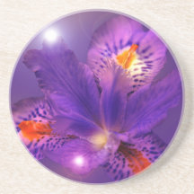 Purple flower power coaster