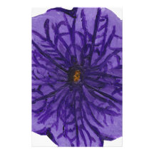 Purple Flower Stationery