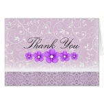 Purple Flower Thank You Card