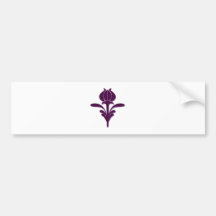 Purple Flower Tulip Bumper Sticker