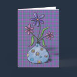 'Purple Flowers' Birthday Card cards