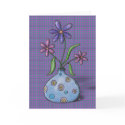 'Purple Flowers' Birthday Card