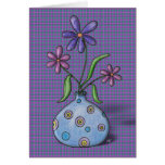 'Purple Flowers' Birthday Card