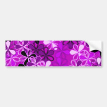 Purple Flowers Bumper Stickers