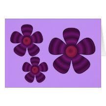 purple flowers card