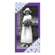 Purple Flowers Custom Photo Card