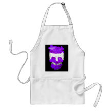 Purple Flowers In A Skull Aprons