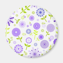 Purple Flowers Magnet