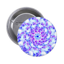 Purple Flowers Mandala Pinback Buttons