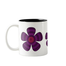 purple flowers mugs