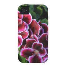 Purple Flowers on a field of greens iPhone 4 Cover