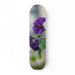 Purple Flowers On Balcon Skate Board