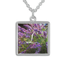 Purple flowers pendants