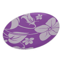 Purple Flowers Plate