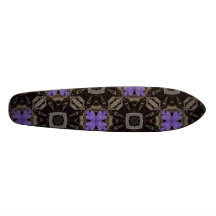 Purple Flowers Skate Board Deck