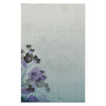 Purple Flowers Stationery Paper
