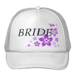 purple flowers trucker hat