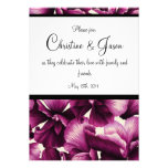 Purple Flowers wedding invitation