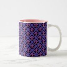 Purple Fluer de Lis Cup Tasse À Café