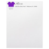 Purple Football Letterhead