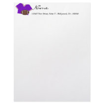 Purple Football Letterhead