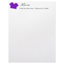 Purple Football Letterhead