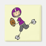 Purple Football Player Tshirts and Gifts Refrigerator Magnets