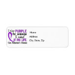 Purple For Someone I Need Alzheimer's Disease Return Address Labels
