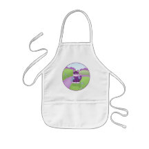 Purple Fox in Fairy Land Children's Art Apron