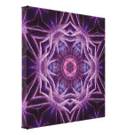 Purple Fractal Hexagon Star  Canvas Canvas Print