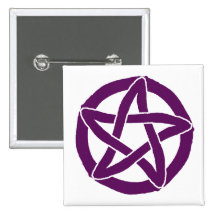 Purple Fun Pentacle Buttons