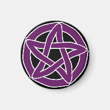 Purple Fun Pentacle Refrigerator Magnet