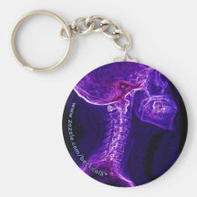 Purple/Fushia C-spine X-ray keychain