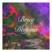 Purple Fusion 2 Wedding Invitation